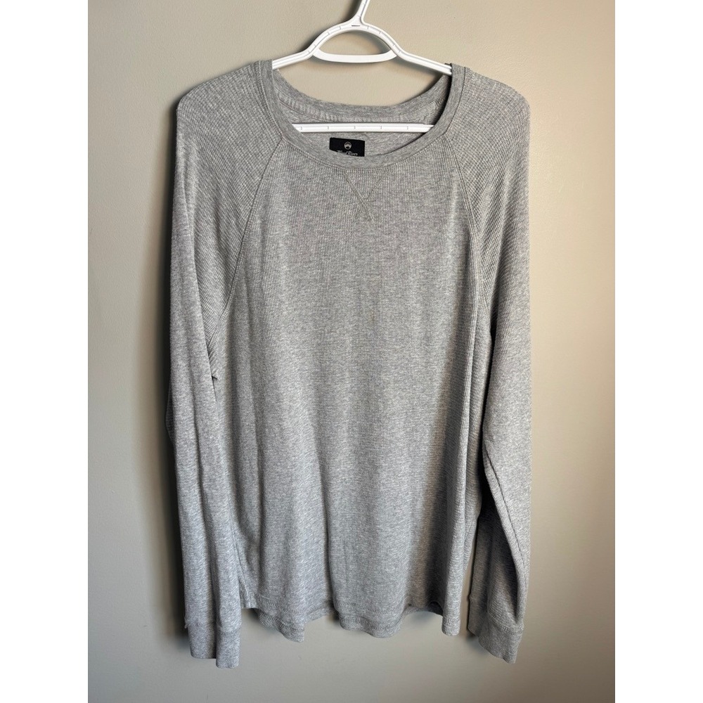 Wind River Mens Gray Waffle Knit Thermal L Gorpcore Outdoor Layering Basic